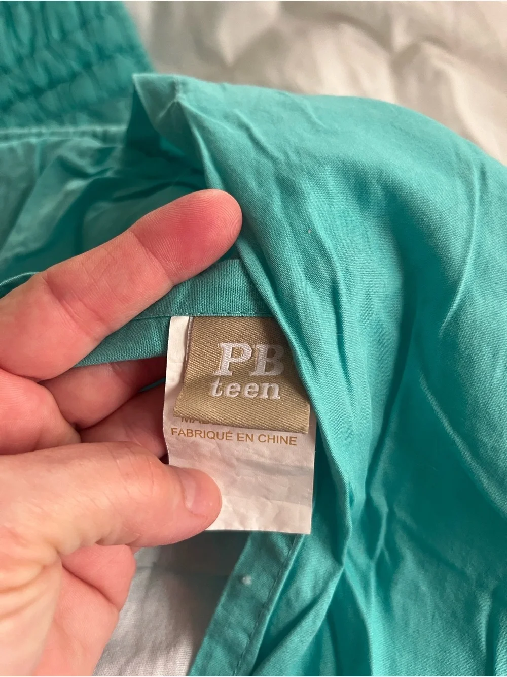 Pottery Barn Teen Ruched Teal Pillow Shams (2)